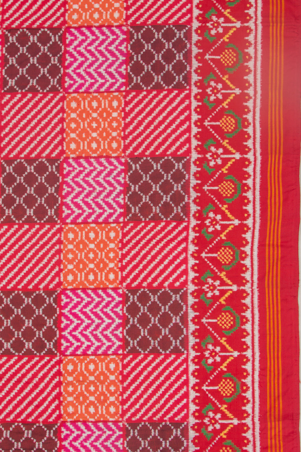 Patan Patola Silk Double Ikat Red Saree