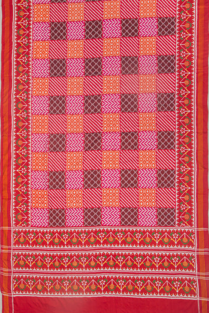 Patan Patola Silk Double Ikat Red Saree