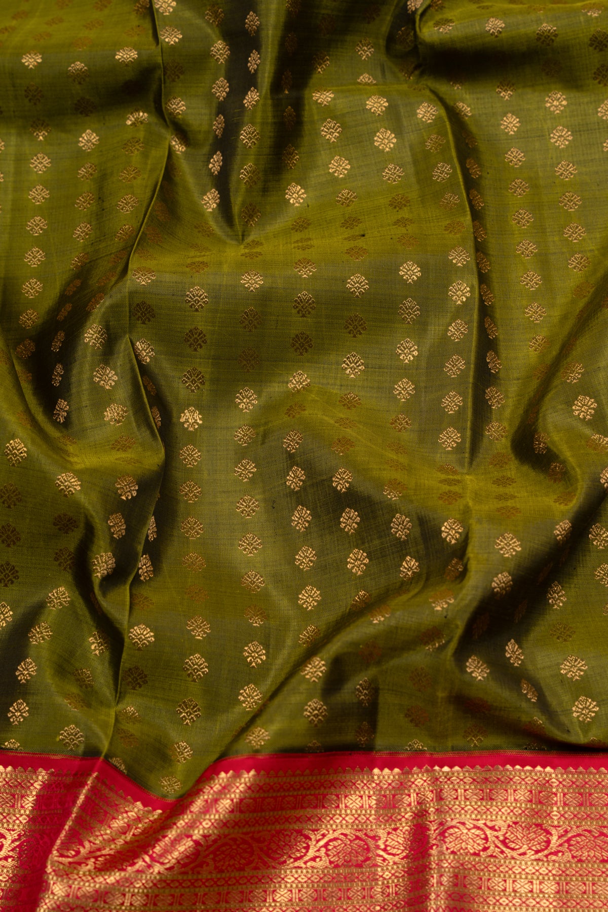 Kanchipuram Silk Brocade Green Saree