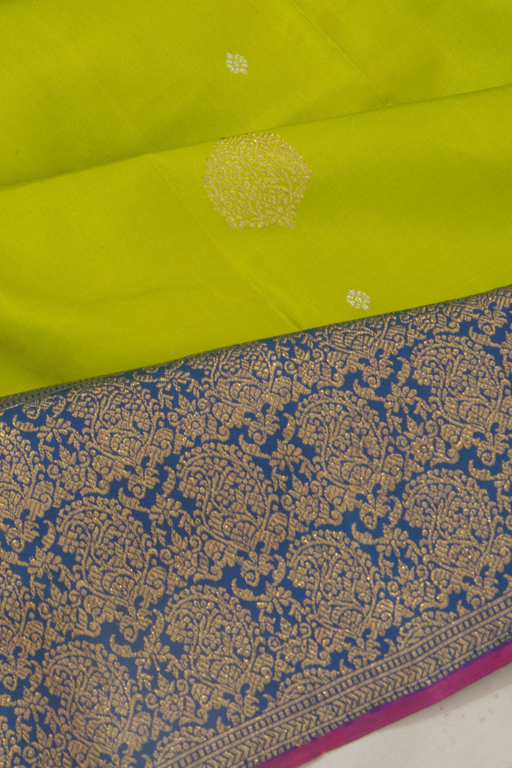 Kanchipuram Silk Butta Green Saree