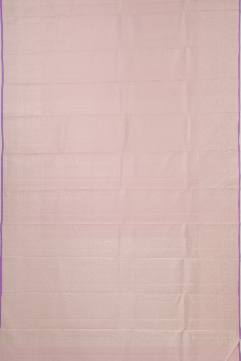 Kanchipuram Silk Horizontal Lines And Butta Baby Pink Saree