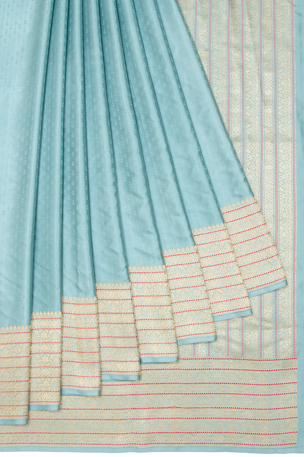 Satin Silk Jacquard Sky Blue Saree