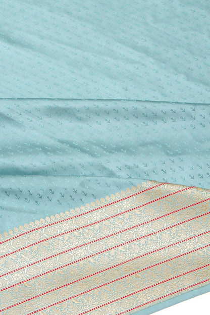 Satin Silk Jacquard Sky Blue Saree