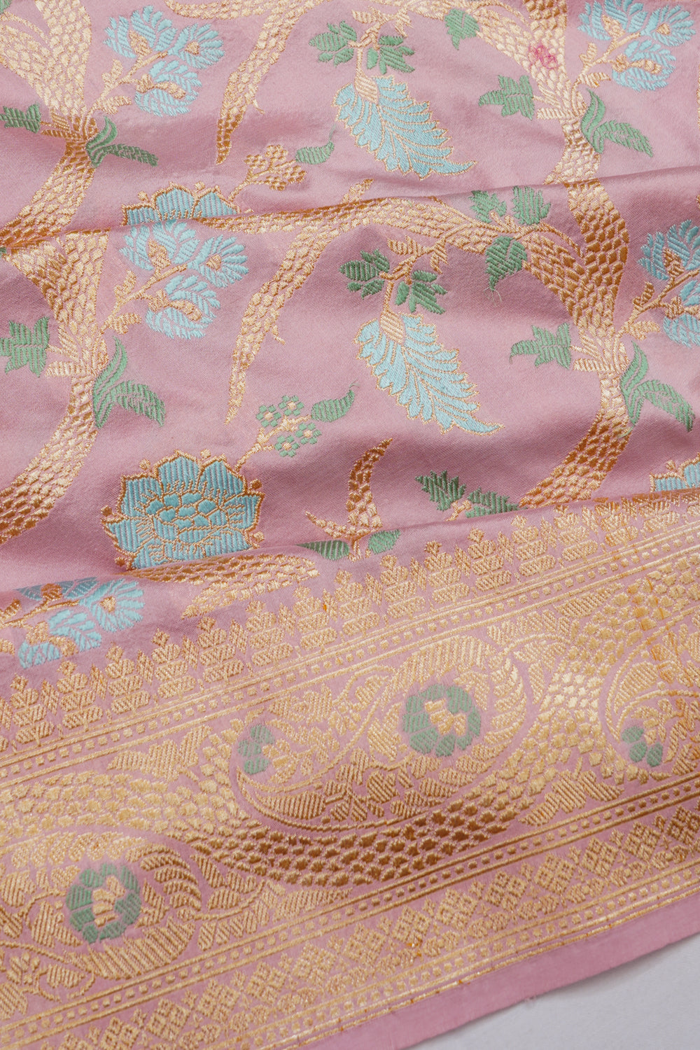 Banarasi Silk Jaal Lavender Saree 1213495930