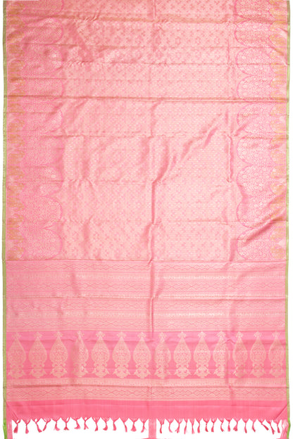 Kanchipuram Silk Brocade Baby Pink Saree