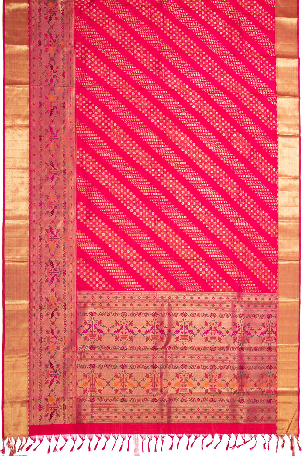Kanchipuram Silk Brocade Pink Saree