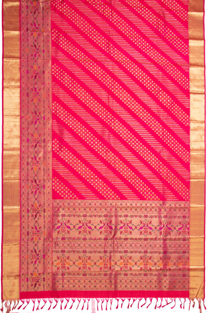 Kanchipuram Silk Brocade Pink Saree
