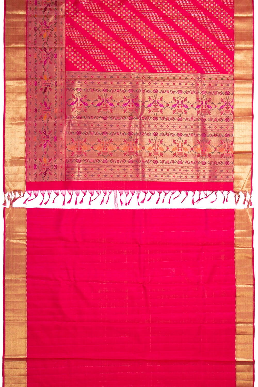 Kanchipuram Silk Brocade Pink Saree