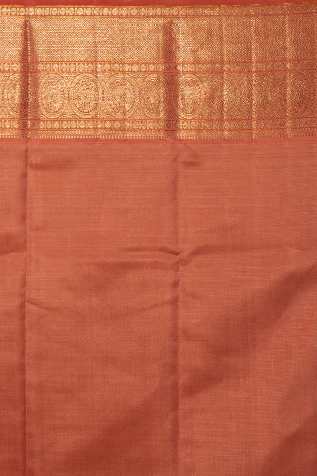 Kanchipuram Silk Butta Orange Saree