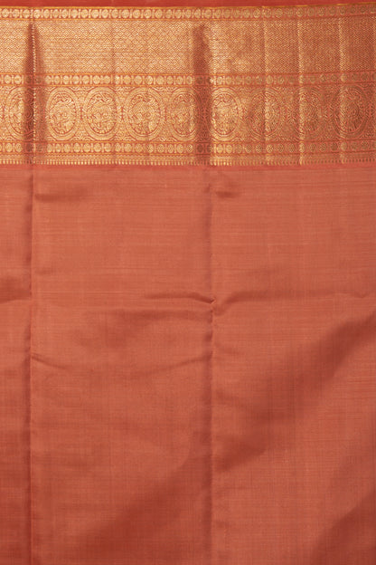 Kanchipuram Silk Butta Orange Saree