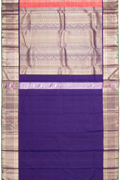 Kanchipuram Silk Brocade Peach Saree