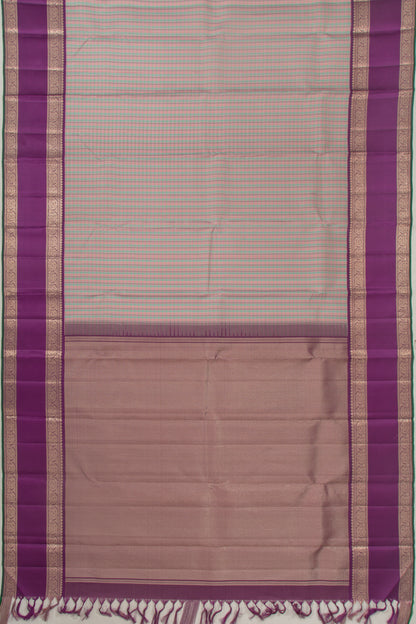 Kanchipuram Silk Checks Multicolour Saree