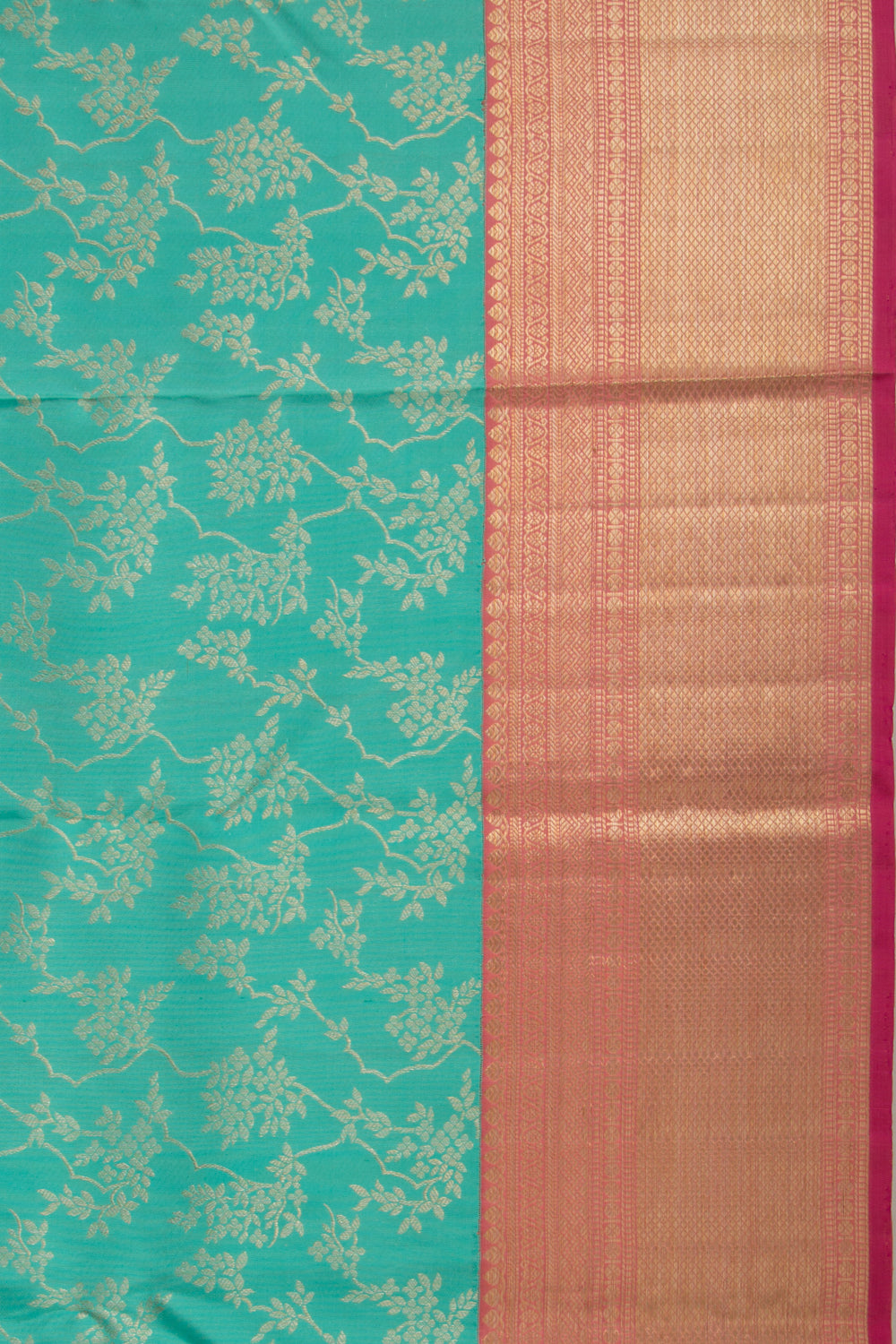 Kanchipuram Silk Jaal Sky Blue Saree