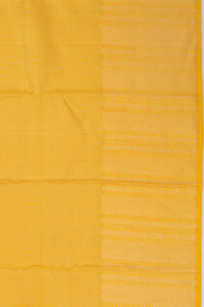 Kanchipuram Silk Checks Yellow Saree