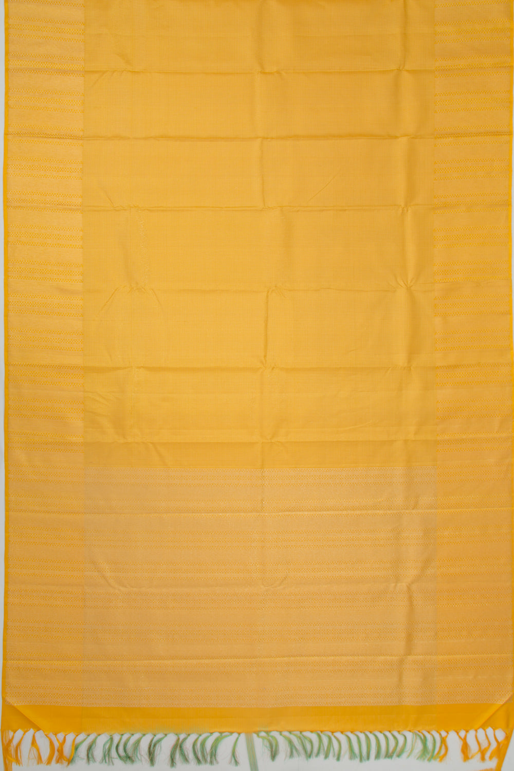Kanchipuram Silk Checks Yellow Saree