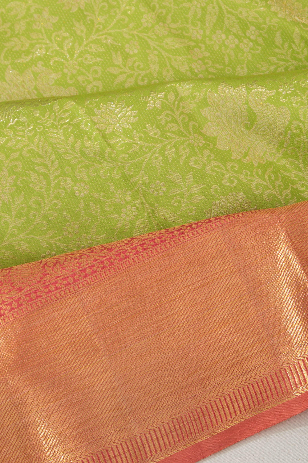 Kanchipuram Silk Brocade Green Saree