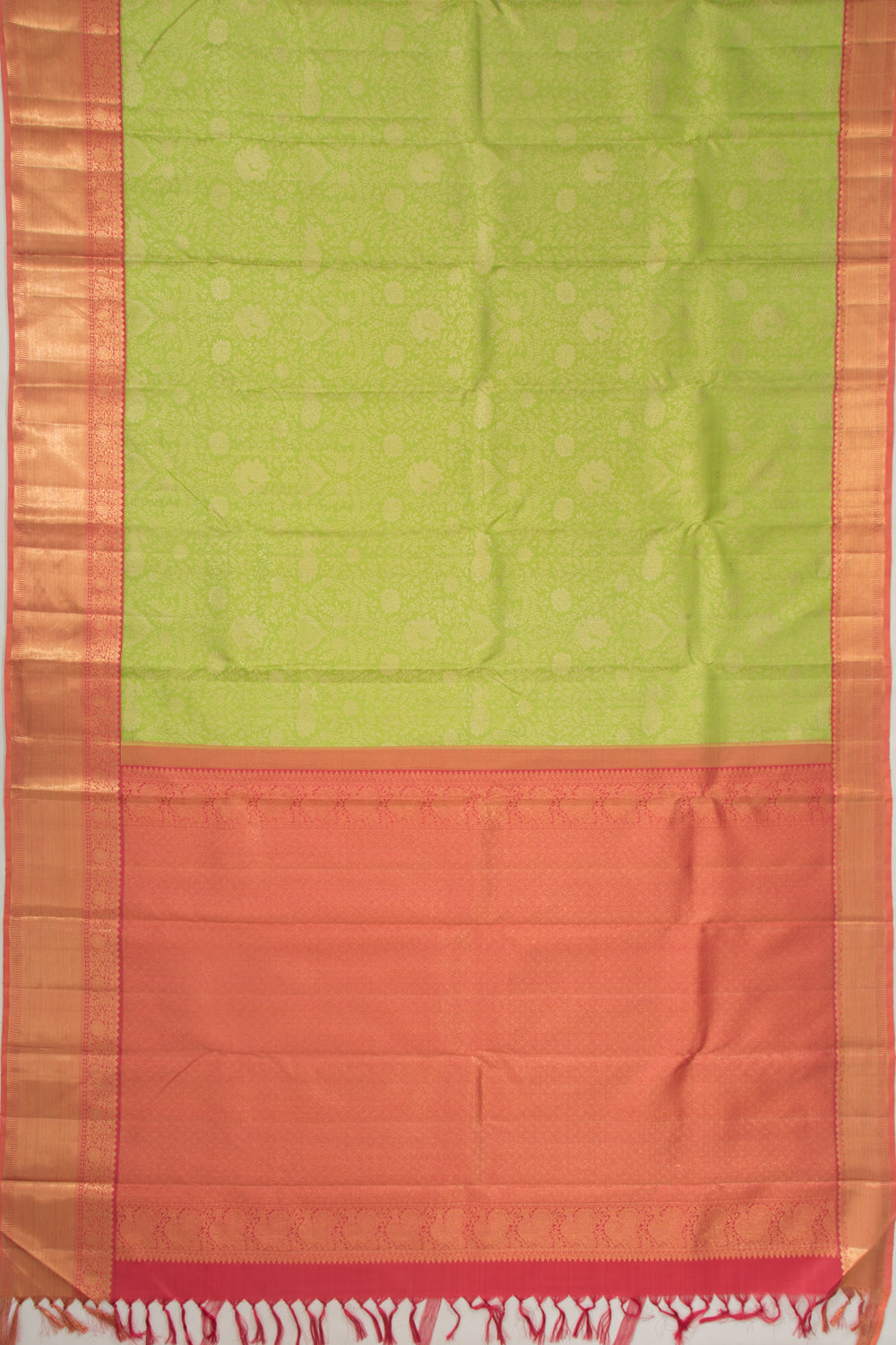 Kanchipuram Silk Brocade Green Saree