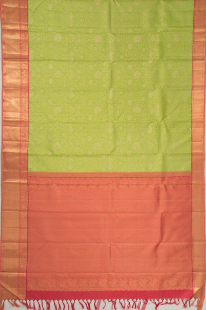 Kanchipuram Silk Brocade Green Saree