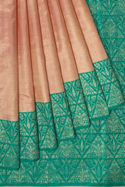 Kanchipuram Silk Tissue Butta Baby Pink Saree