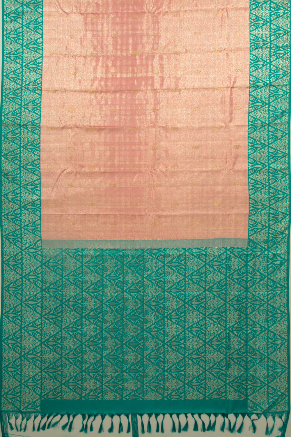 Kanchipuram Silk Tissue Butta Baby Pink Saree
