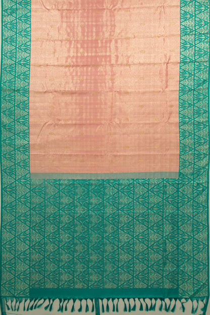 Kanchipuram Silk Tissue Butta Baby Pink Saree