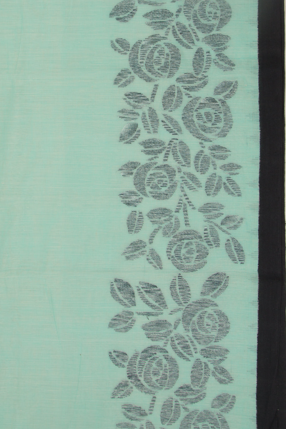 Ponduru Handspun Cotton Plain Green Saree