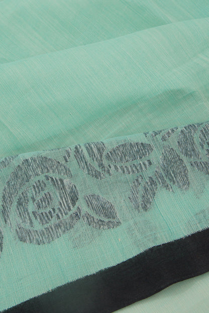 Ponduru Handspun Cotton Plain Green Saree