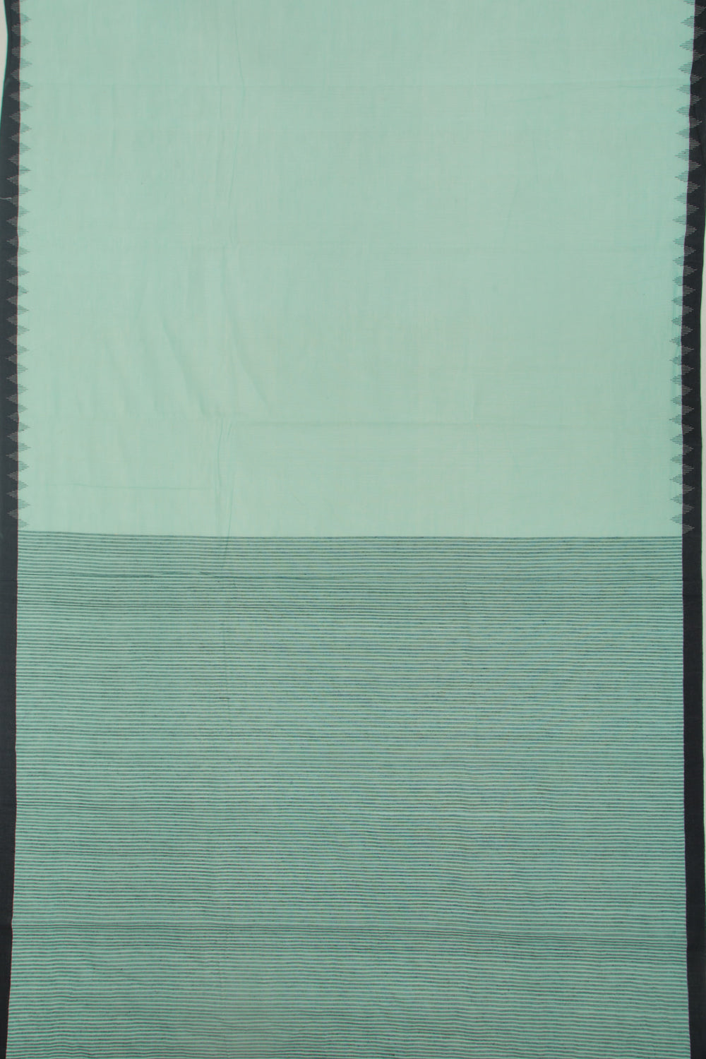Ponduru Handspun Cotton Plain Green Saree