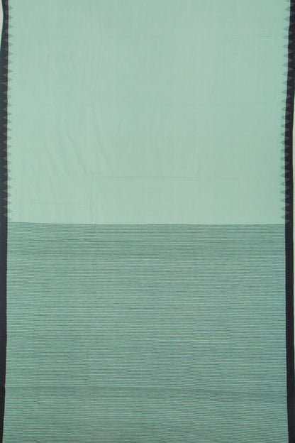 Ponduru Handspun Cotton Plain Green Saree