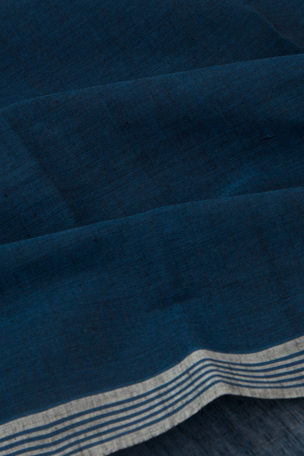 Ponduru Handspun Cotton Plain Blue Saree
