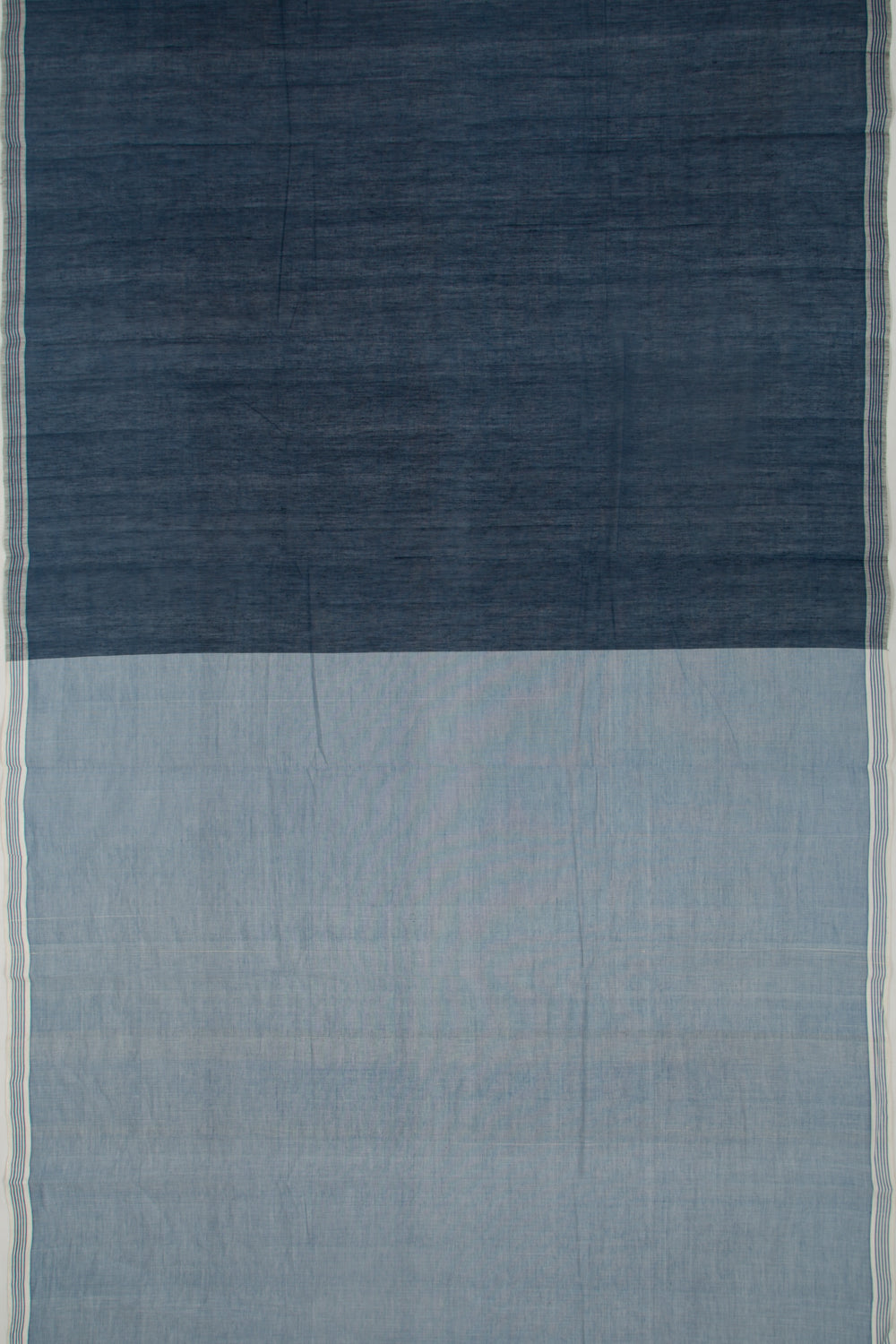 Ponduru Handspun Cotton Plain Blue Saree