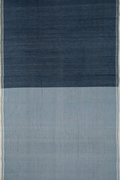 Ponduru Handspun Cotton Plain Blue Saree