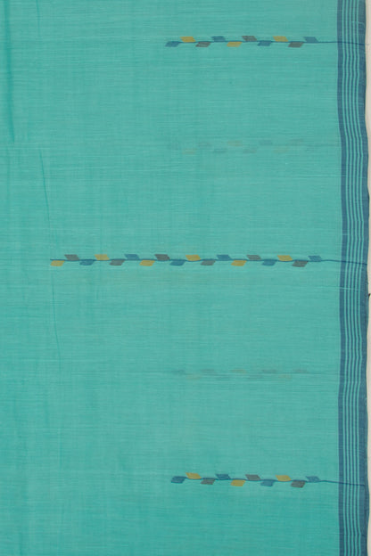Ponduru Handspun Cotton Plain Sea Green Saree