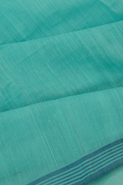 Ponduru Handspun Cotton Plain Sea Green Saree