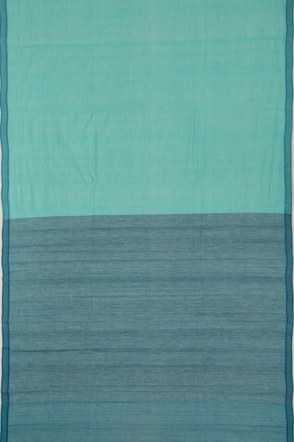 Ponduru Handspun Cotton Plain Sea Green Saree