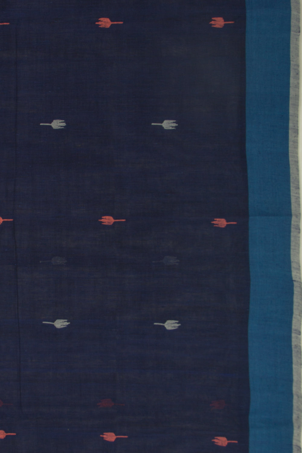 Ponduru Handspun Cotton Butta Dark Blue Saree