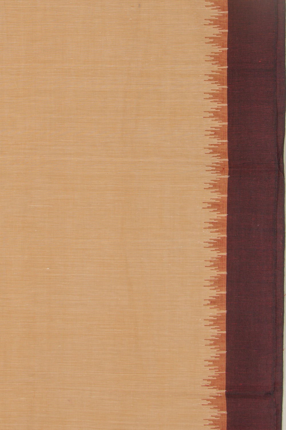 Ponduru Handspun Cotton Plain Cream Saree