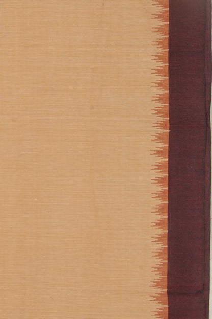 Ponduru Handspun Cotton Plain Cream Saree