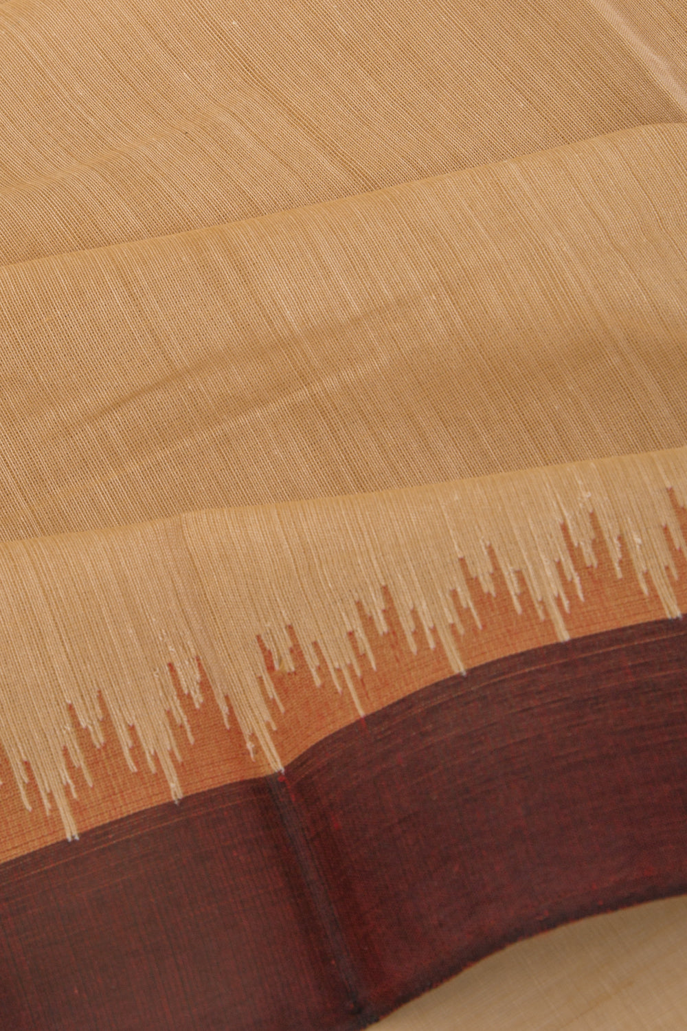 Ponduru Handspun Cotton Plain Cream Saree