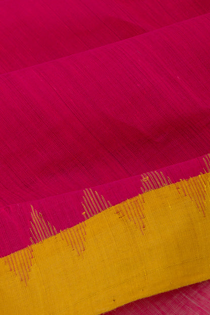 Ponduru Handspun Cotton Plain Pink Saree