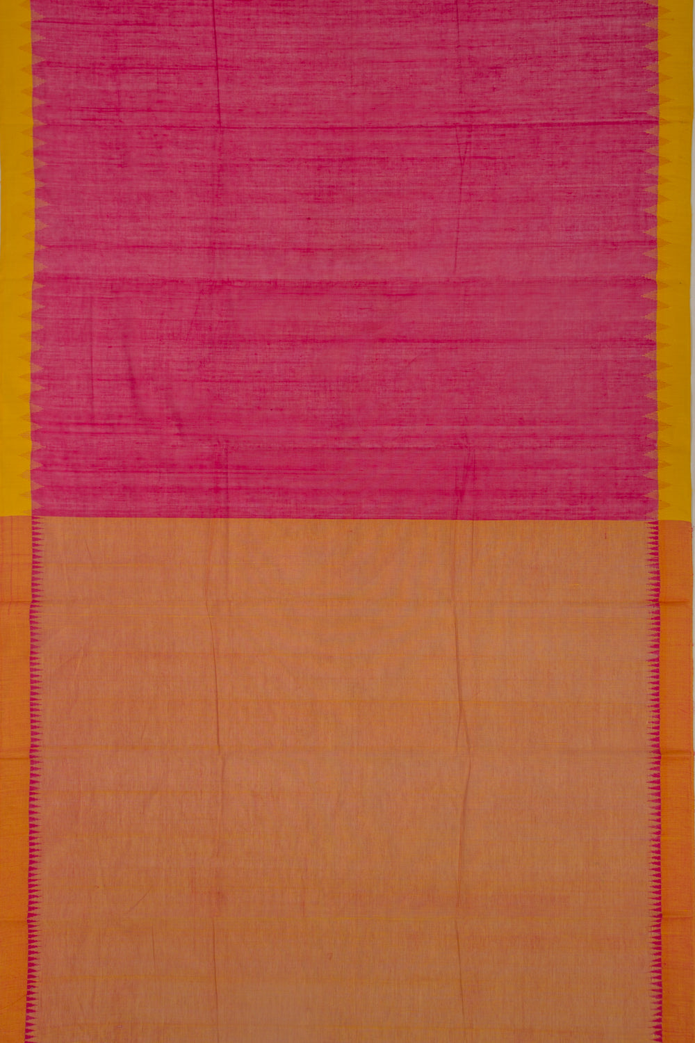 Ponduru Handspun Cotton Plain Pink Saree