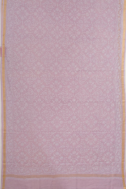 Kota Soft Silk Embroidery Lavender Saree