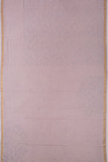 Kota Soft Silk Embroidery Lavender Saree