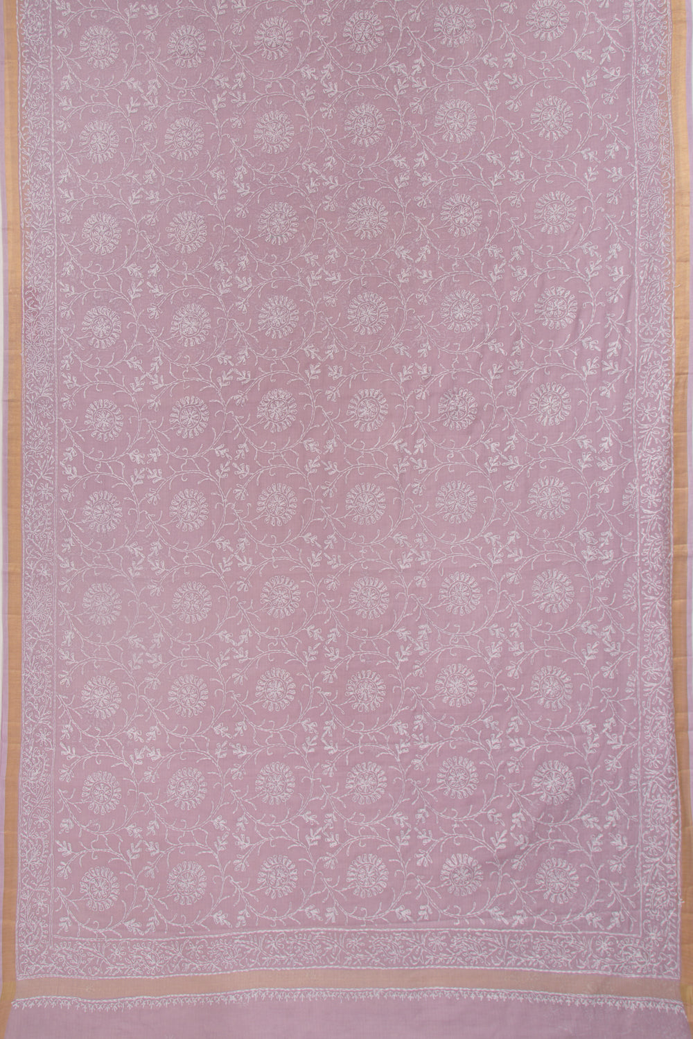 Kota Soft Silk Embroidery Lavender Saree