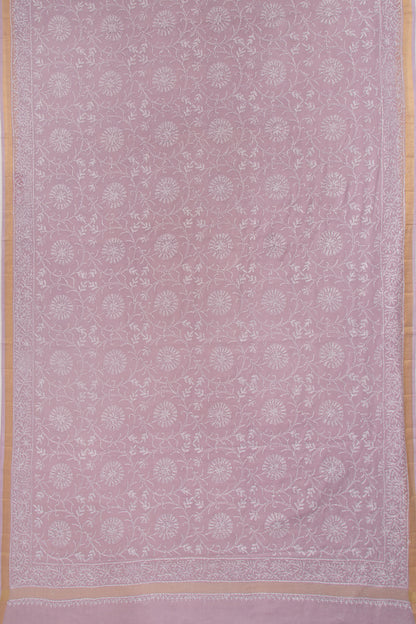 Kota Soft Silk Embroidery Lavender Saree