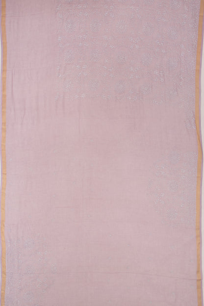 Kota Soft Silk Embroidery Lavender Saree