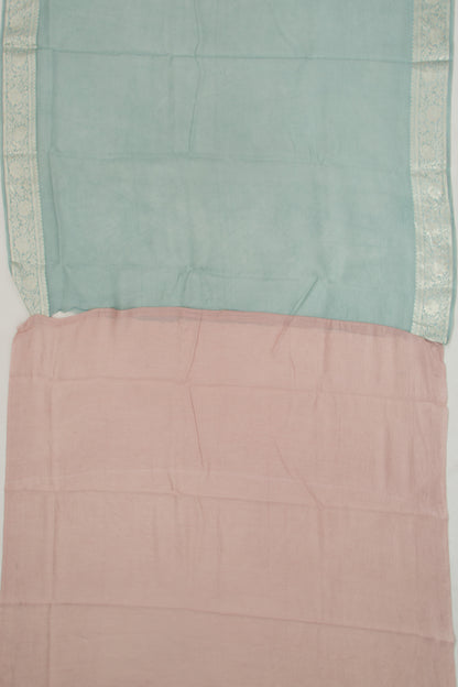 Organza Floral Embroidery Blue Saree