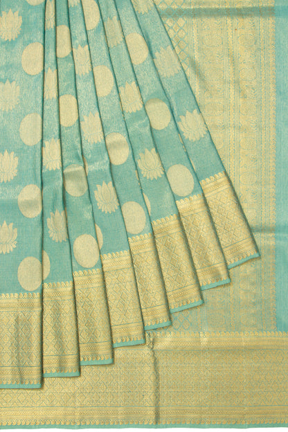 Kanchipuram Soft Silk Tissue Butta Blue Saree