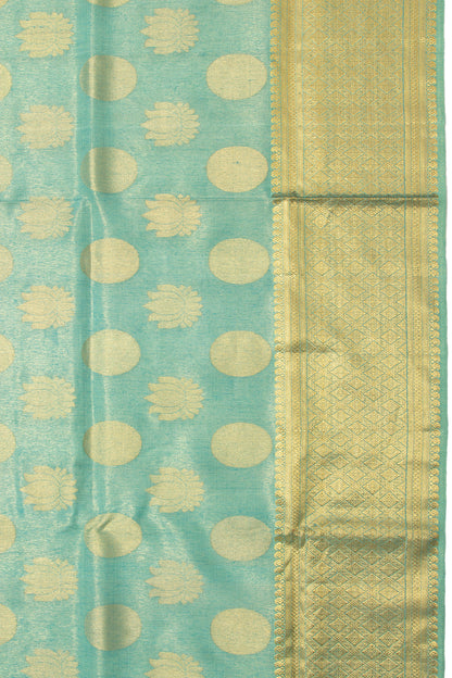 Kanchipuram Soft Silk Tissue Butta Blue Saree