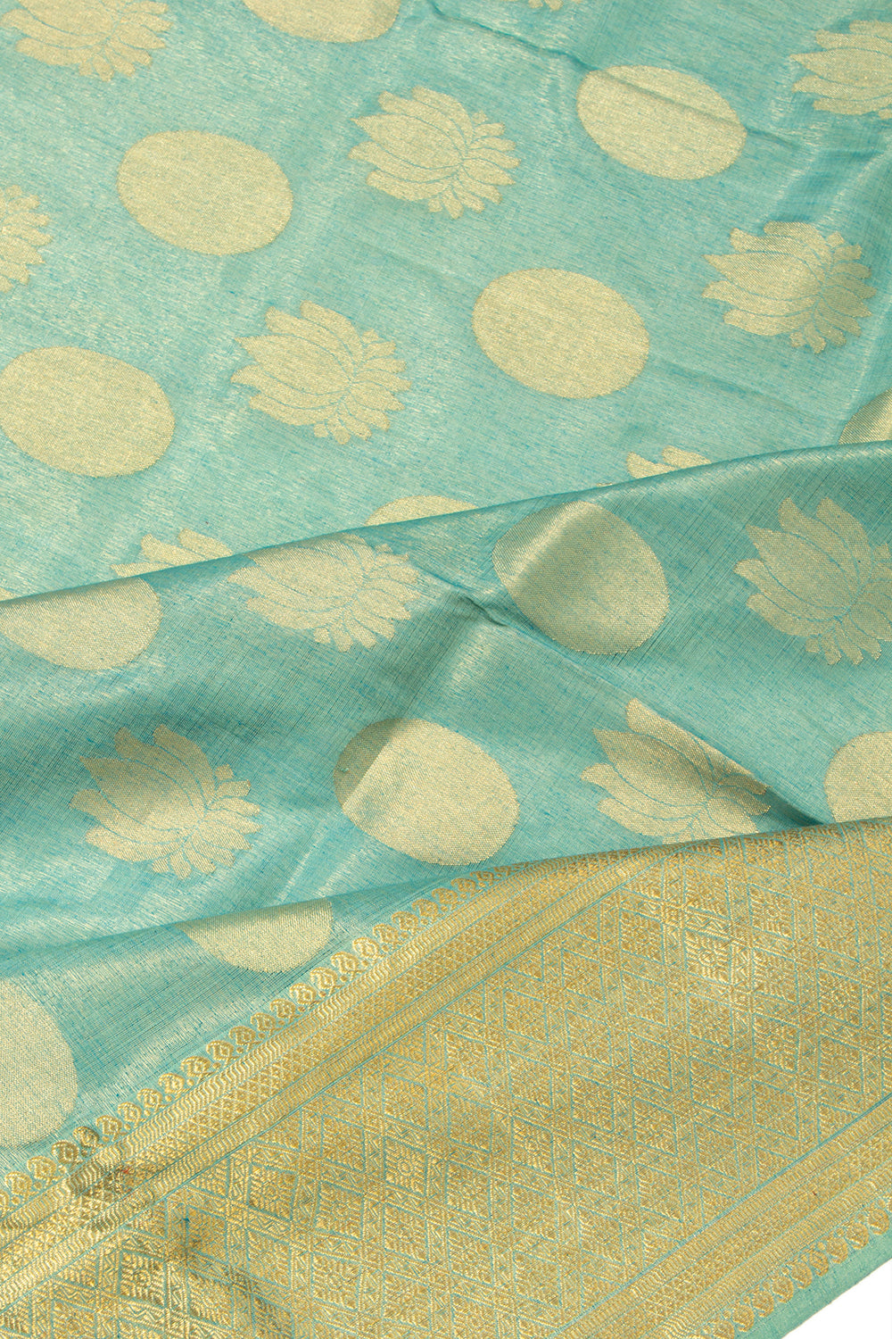 Kanchipuram Soft Silk Tissue Butta Blue Saree